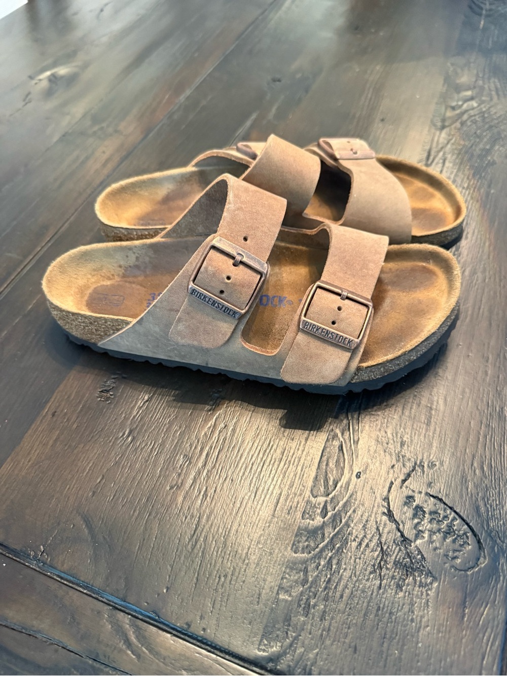 Birkenstock  Arizona Suede Sandals in Tan - Picture 2 of 2